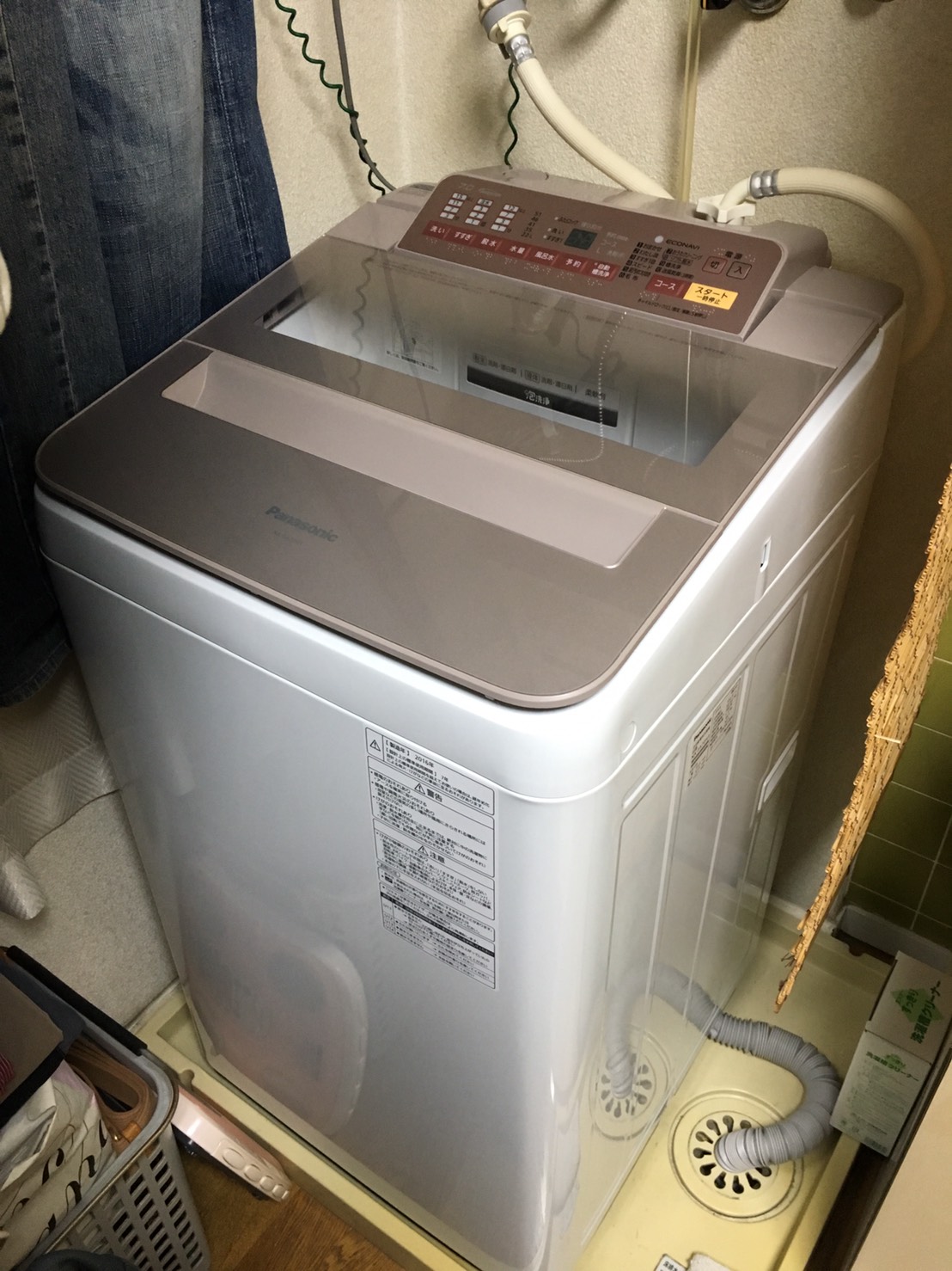 不要になった洗濯機（パナソニック製）